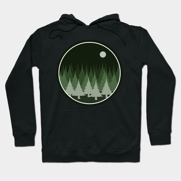 Forest Green Mountian Patch Hoodie by Rosemogo